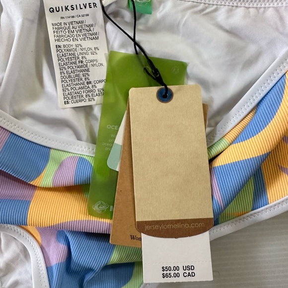 Quiksilver Women Scallop Bound Bikini SET NWT Small - Picture 6 of 8